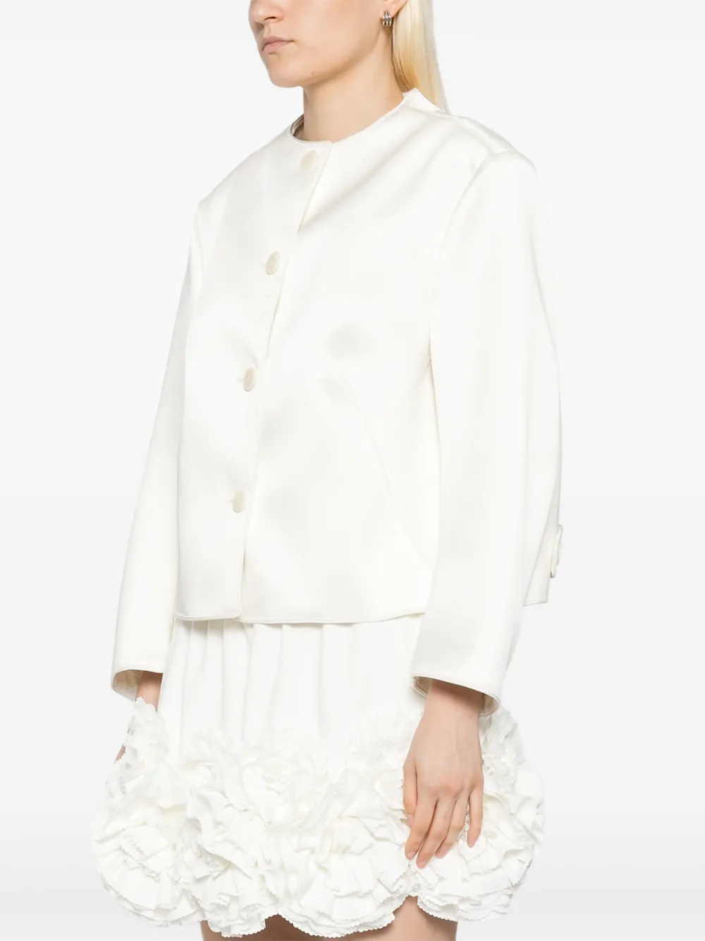 Ermanno Scervino Satijnen jack Wit