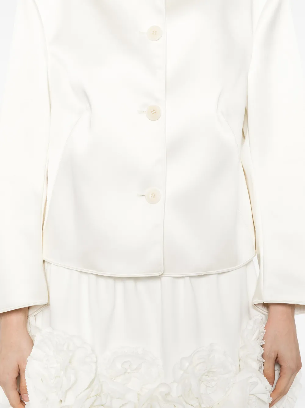 Ermanno Scervino Satijnen jack Wit