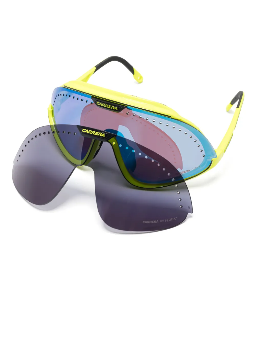 Carrera Zonnebril met logoband Geel