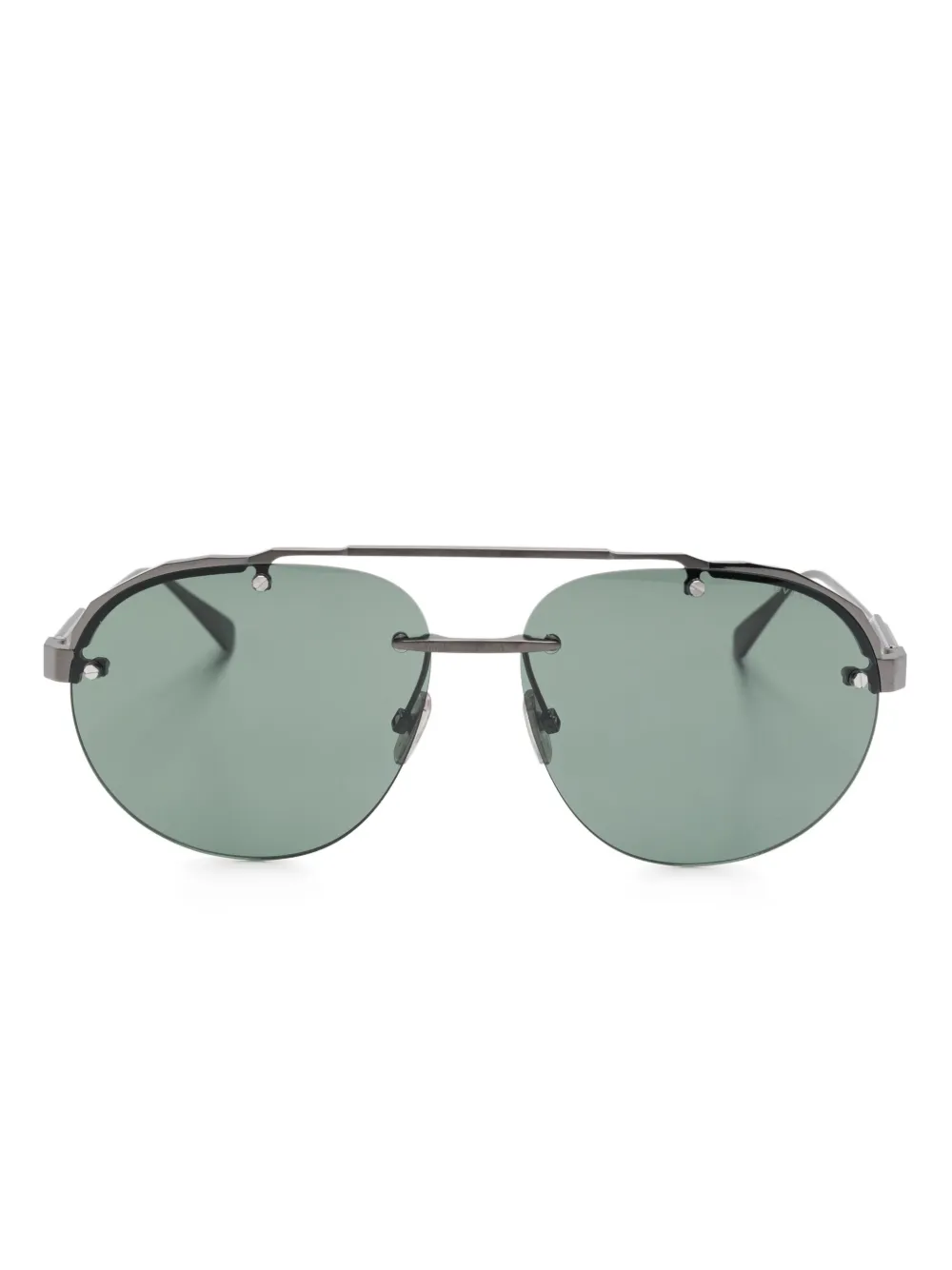 Bvlgari Zonnebril met geometrisch montuur Zwart