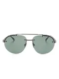 Bvlgari geometric-frame sunglasses - Black