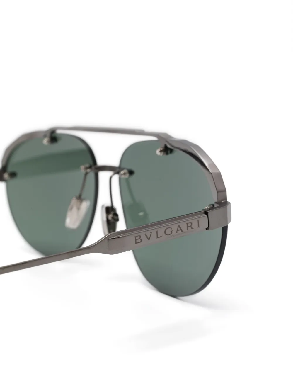 Bvlgari Zonnebril met geometrisch montuur Zwart