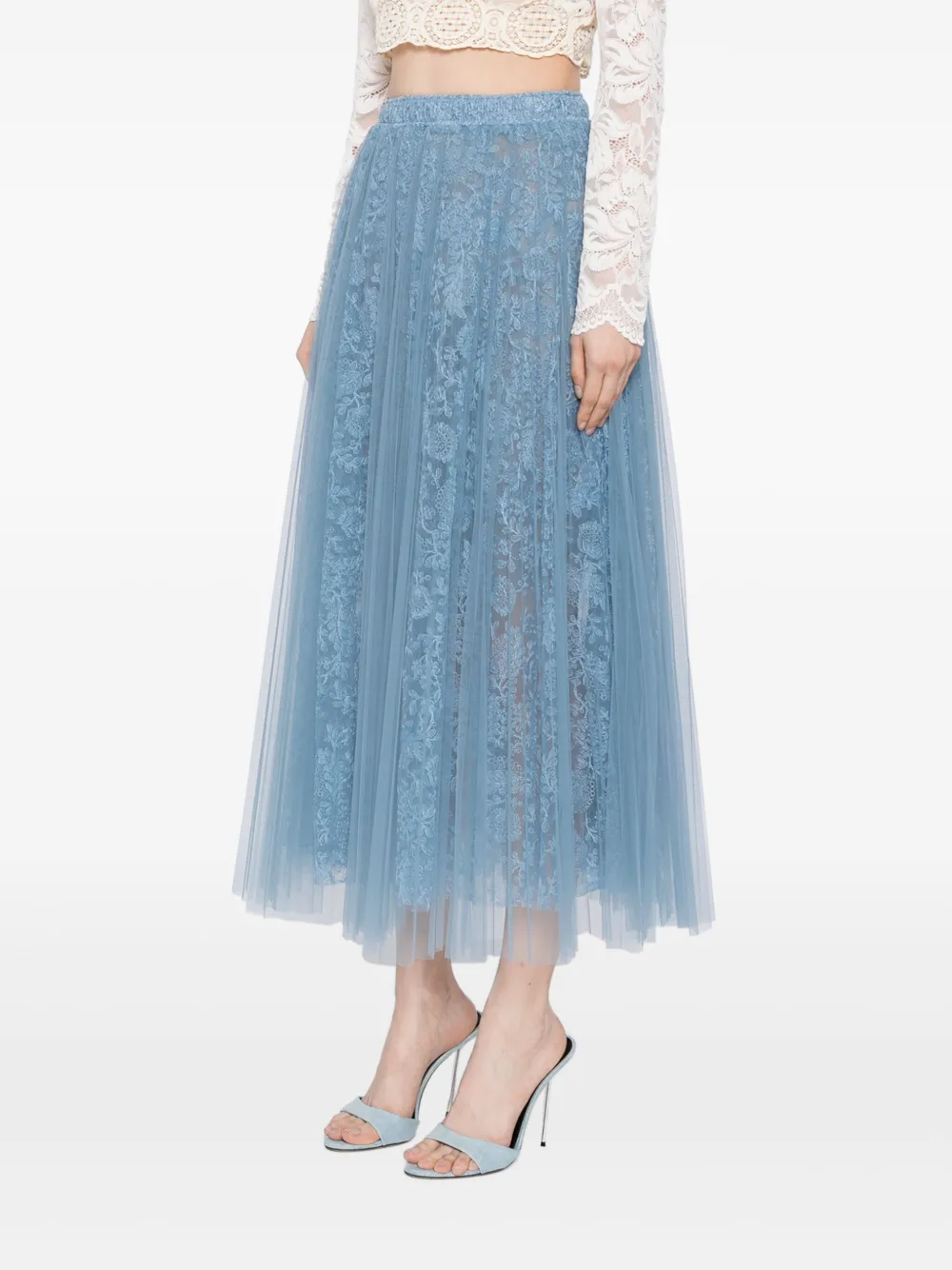 Ermanno Scervino lace-embroidered midi skirt | Gonne | Image 3