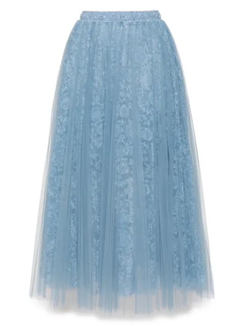 Ermanno Scervino lace-embroidered midi skirt