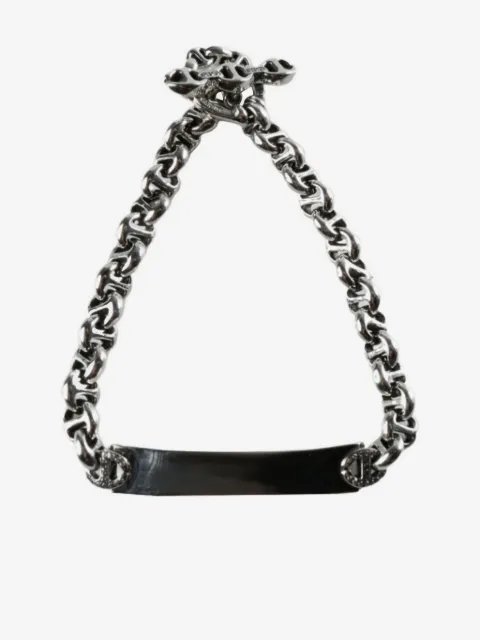 HOORSENBUHS silver chain id-plate bracelet
