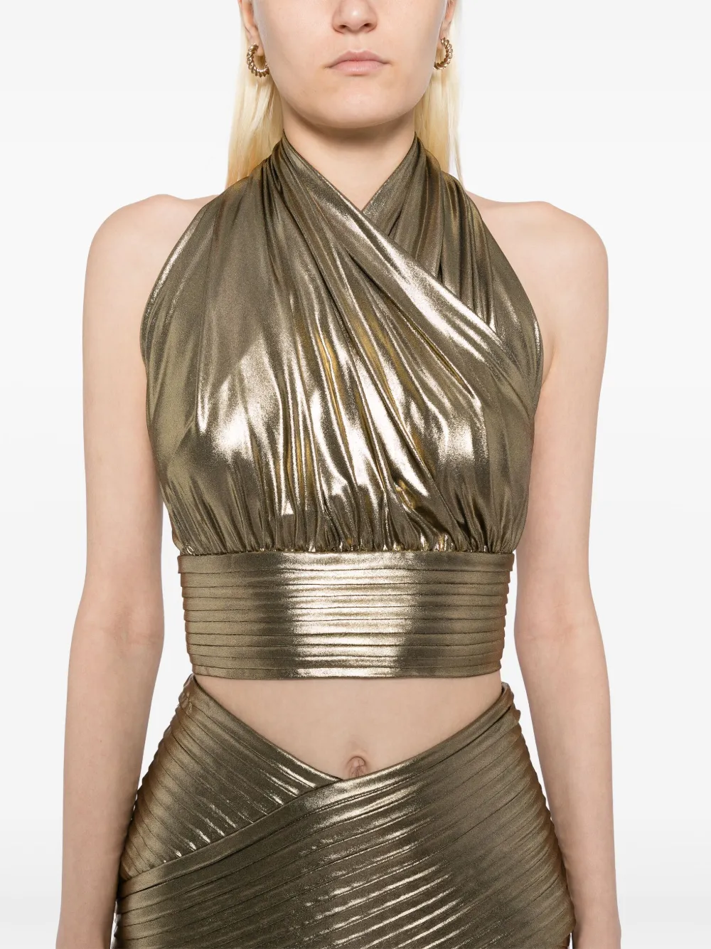 Herve L. Leroux Kelly top Goud