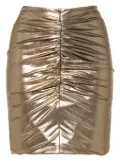 Herve L. Leroux ruched mini skirt - Gold