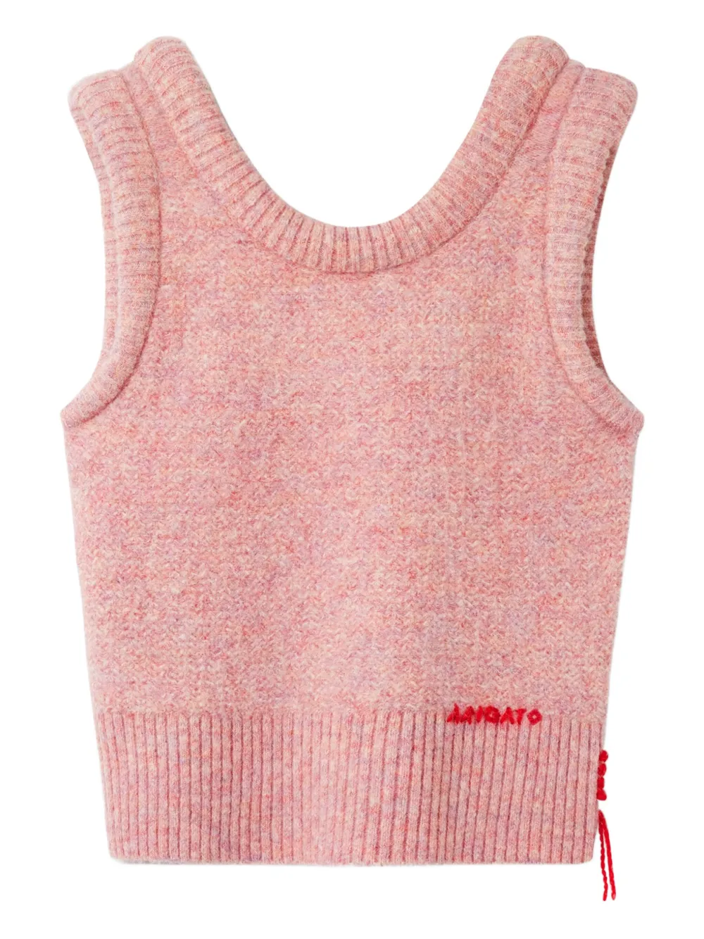 Axel Arigato Anna Ribbed-hem Cropped Sleeveless Vest