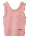 Axel Arigato Anna ribbed-hem cropped sleeveless vest - Pink