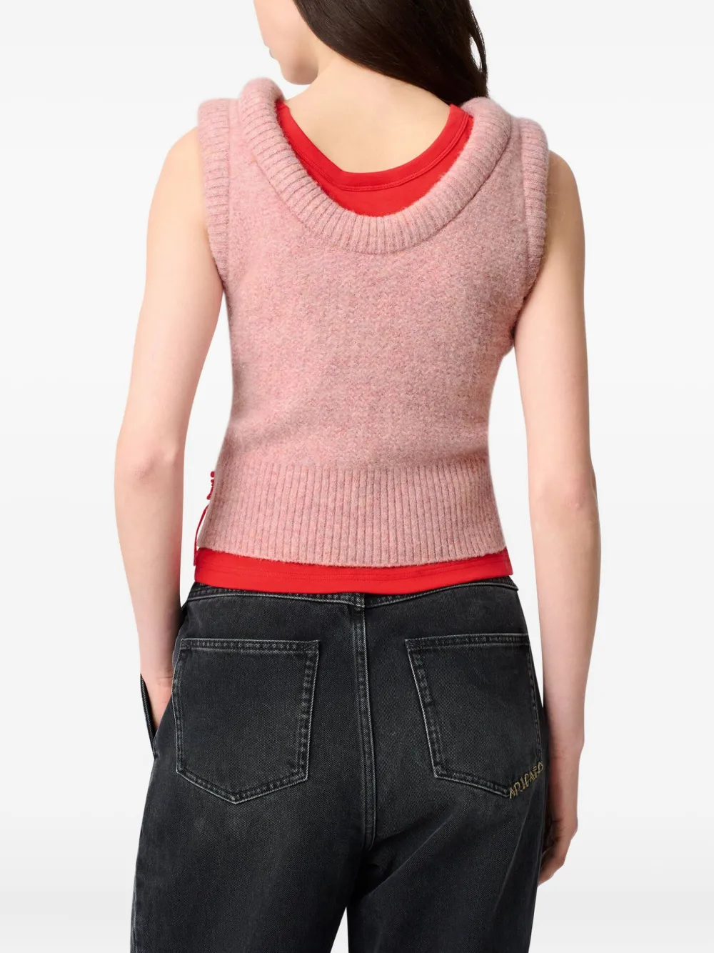 AXEL ARIGATO ANNA RIBBED-HEM CROPPED SLEEVELESS VEST