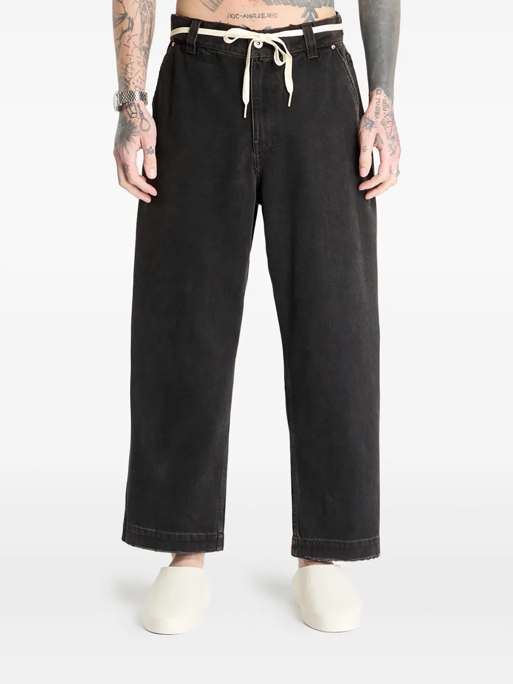 HAL STUDIOS® drawstring wide-leg jeans | Cropped Jeans | Image 2