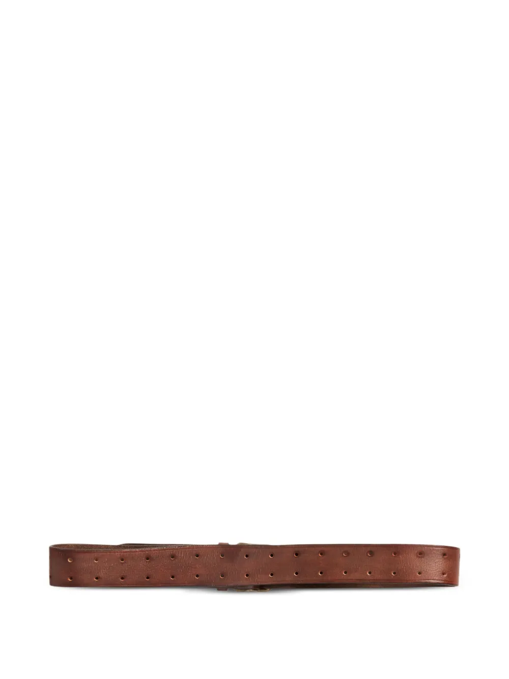 Ralph Lauren RRL Geperforeerde leren riem Bruin