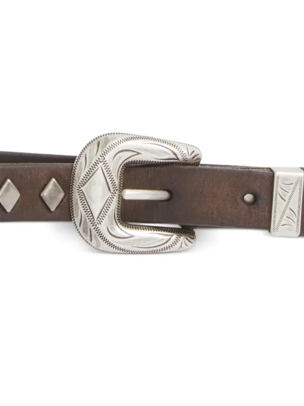 【限定セール！】 Ralph Lauren RRL Studded Leather Belt | Brown | FARFETCH 小物