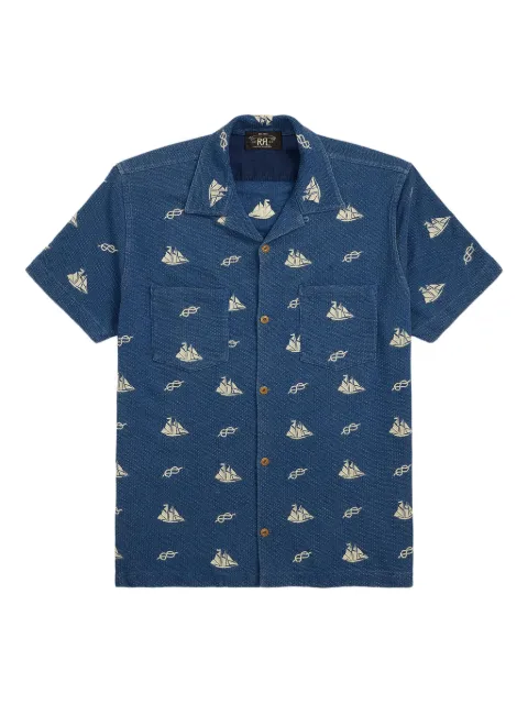 Ralph Lauren RRL nautical-print short-sleeve shirt