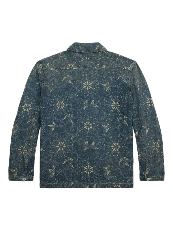 Ralph Lauren RRL floral-print Denim Shirt Blue FARFETCH PH