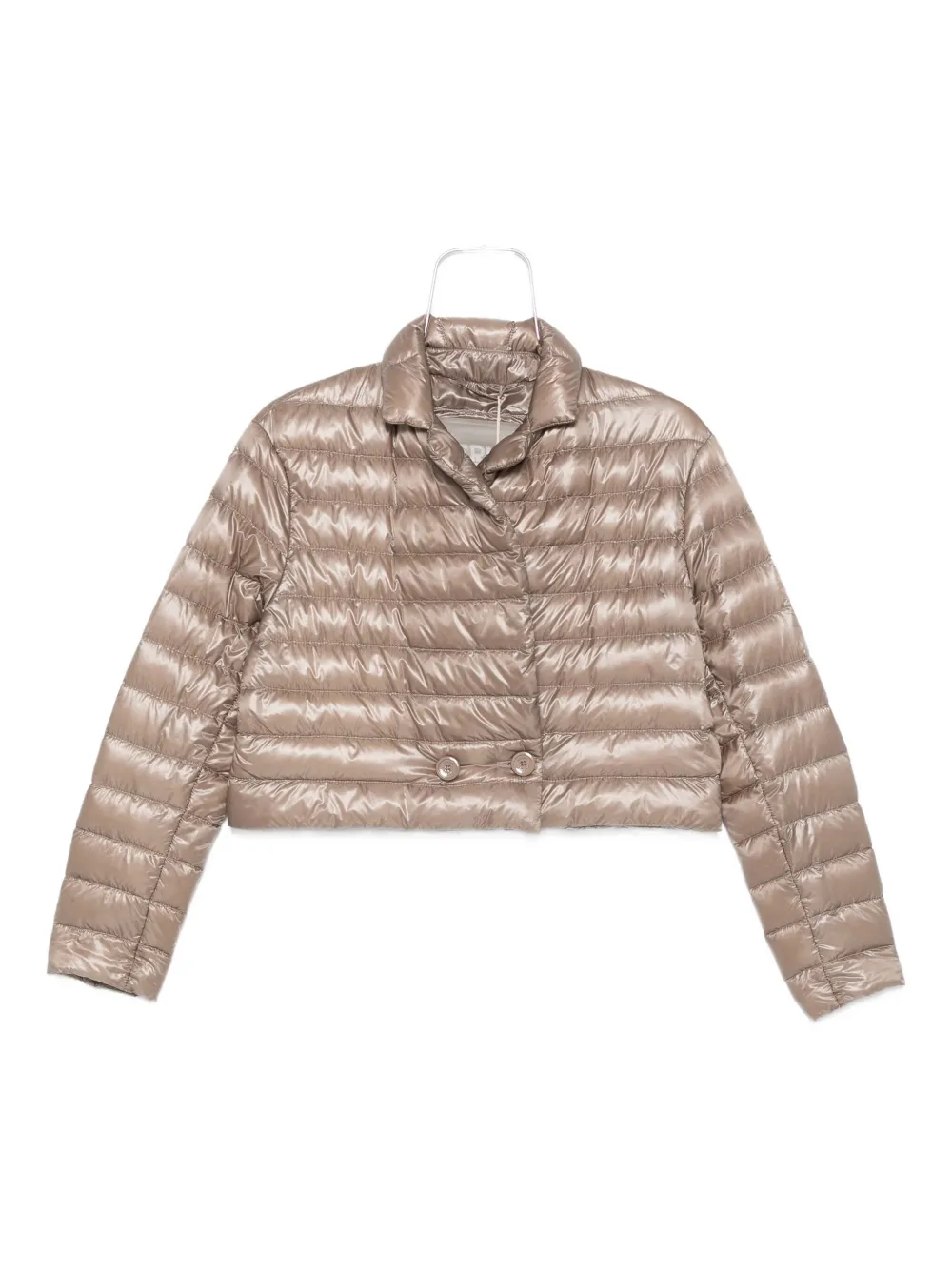 Herno Double-breasted Quilted Jacket In Brown