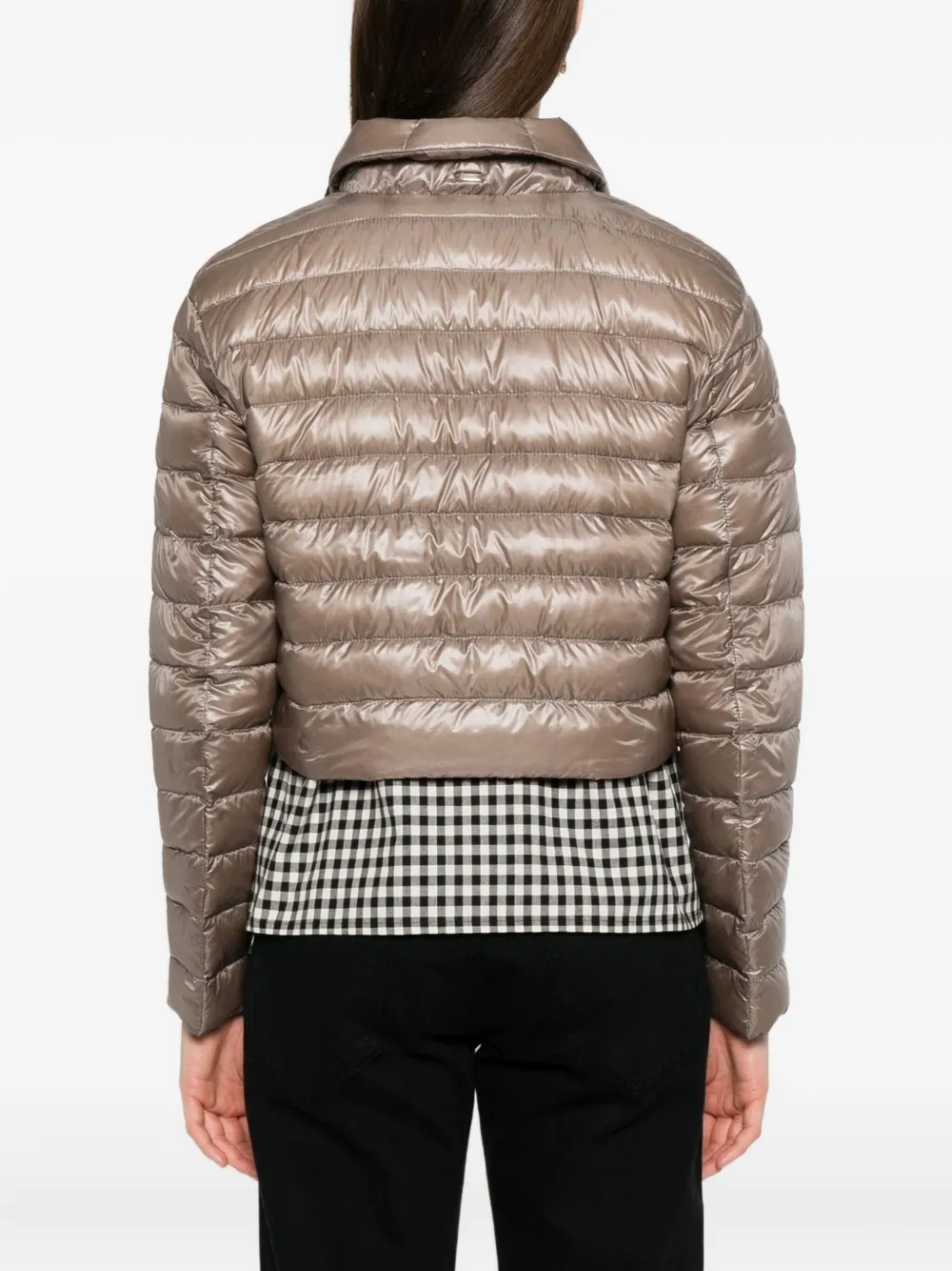 Herno Gewatteerd jack met dubbele rij knopen Beige