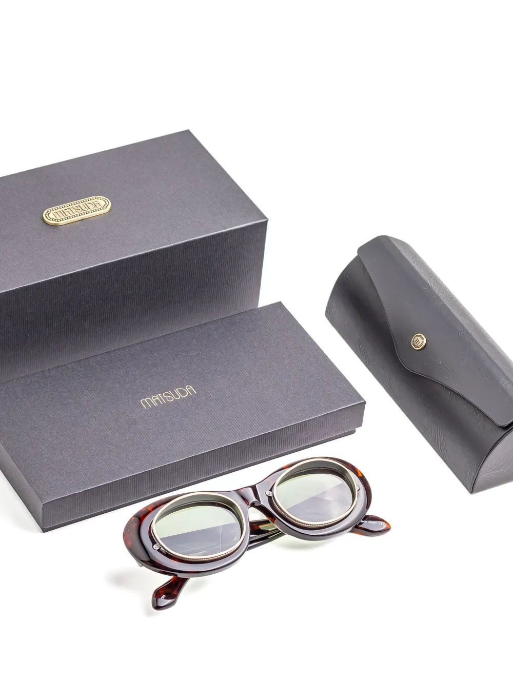 Matsuda oval-frame sunglasses Bruin