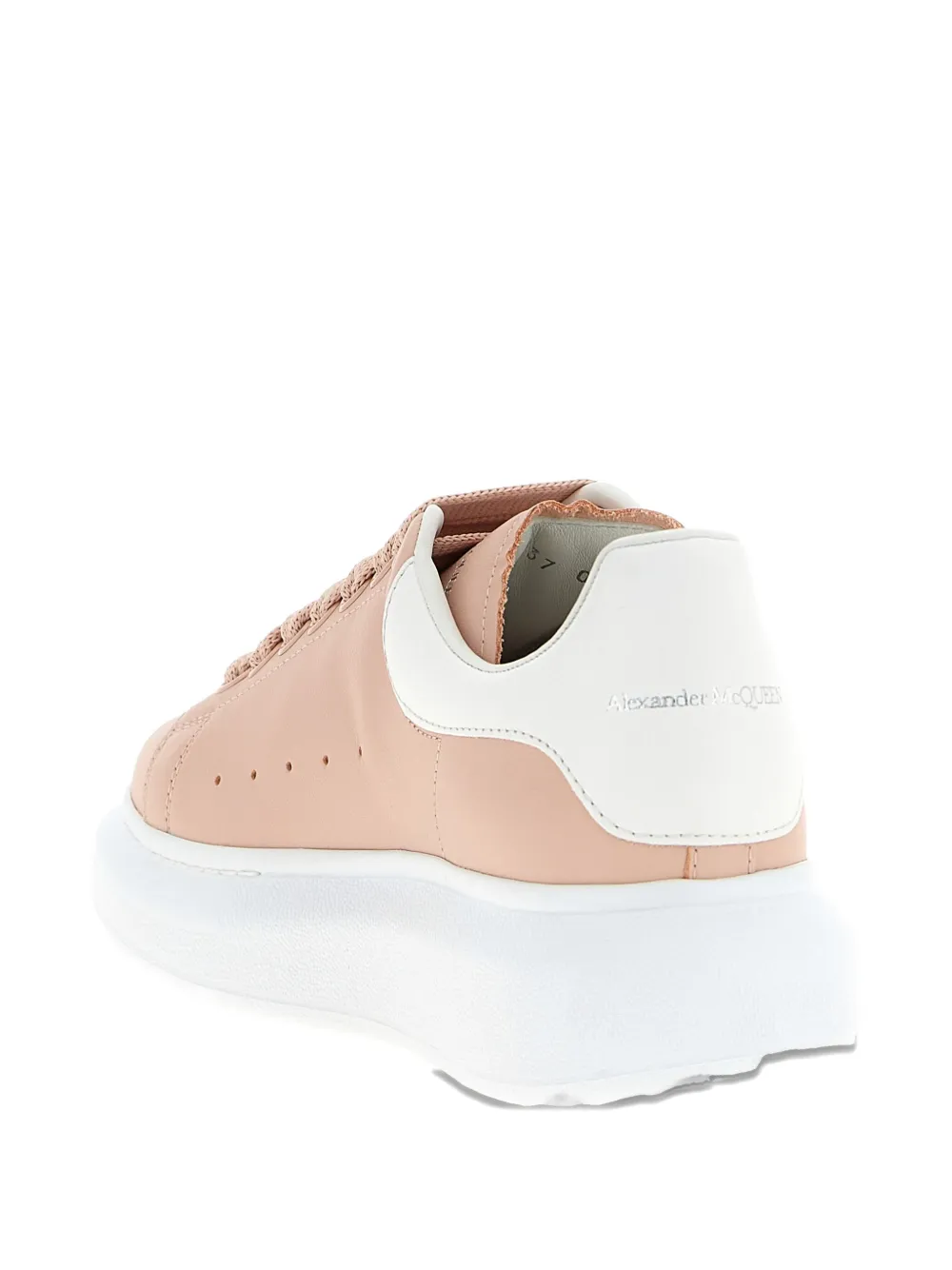 Alexander Mcqueen Leather Lace-up Sneakers In Neutral