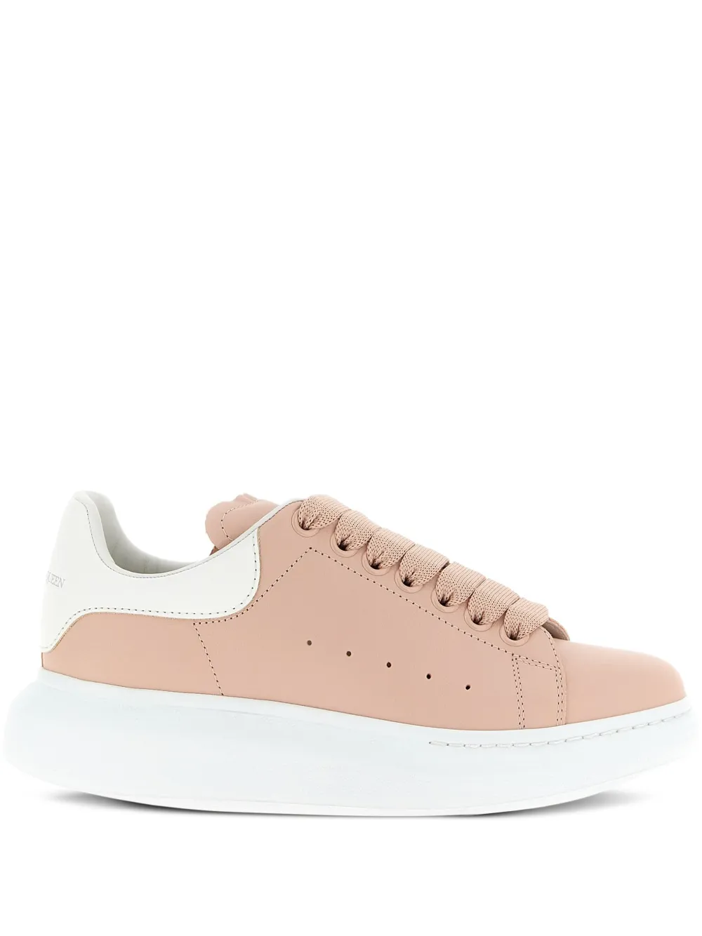 Alexander McQueen leather lace-up sneakers Pink