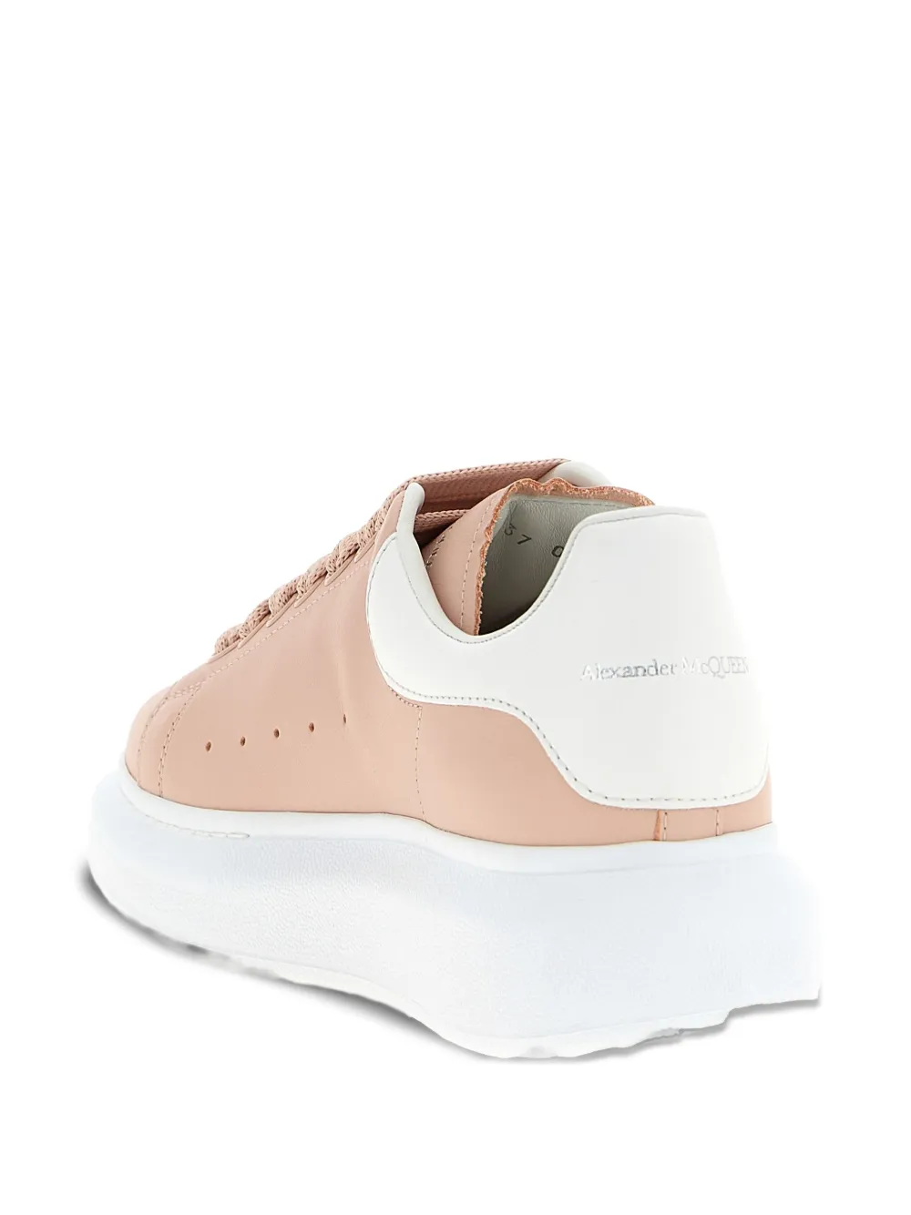 Alexander McQueen leather lace-up sneakers Pink