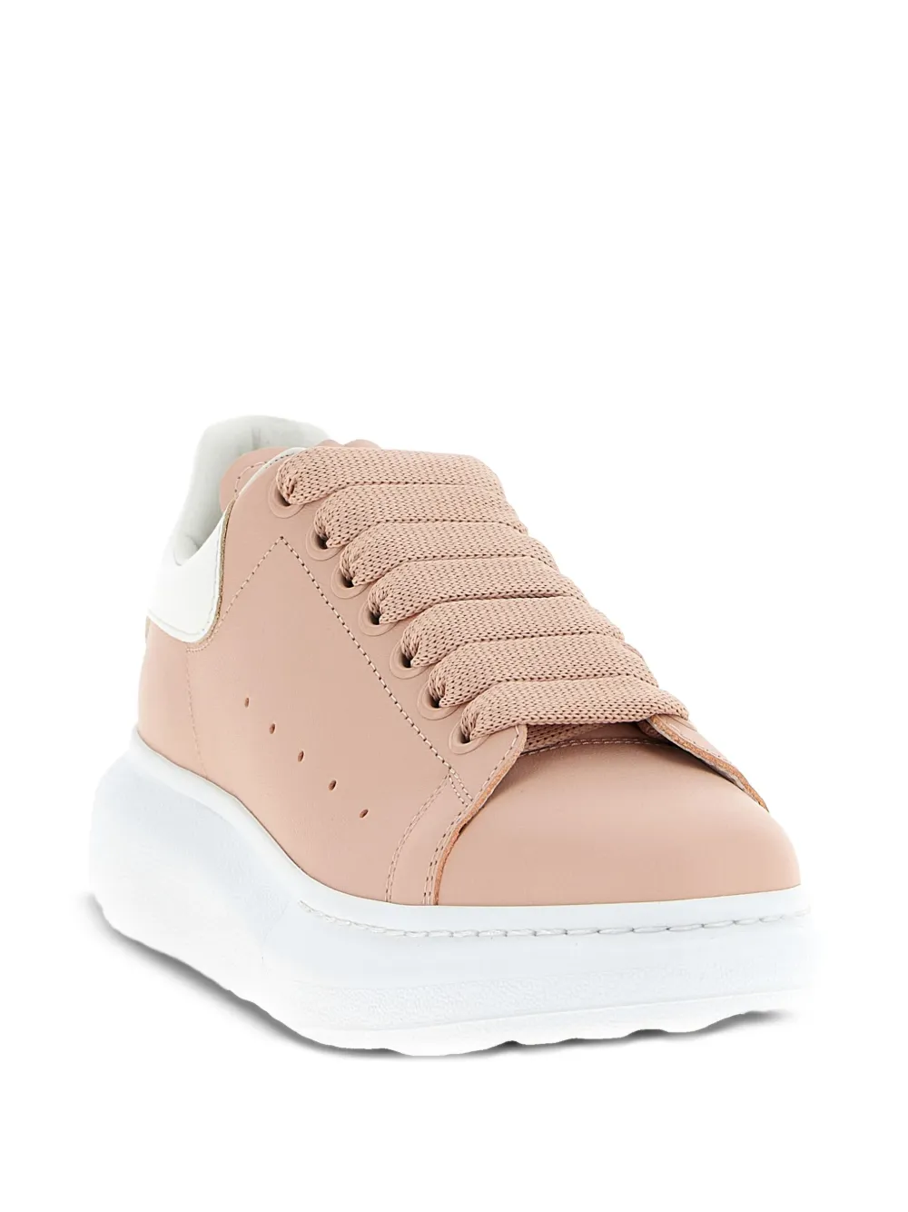 Alexander McQueen leather lace-up sneakers Pink