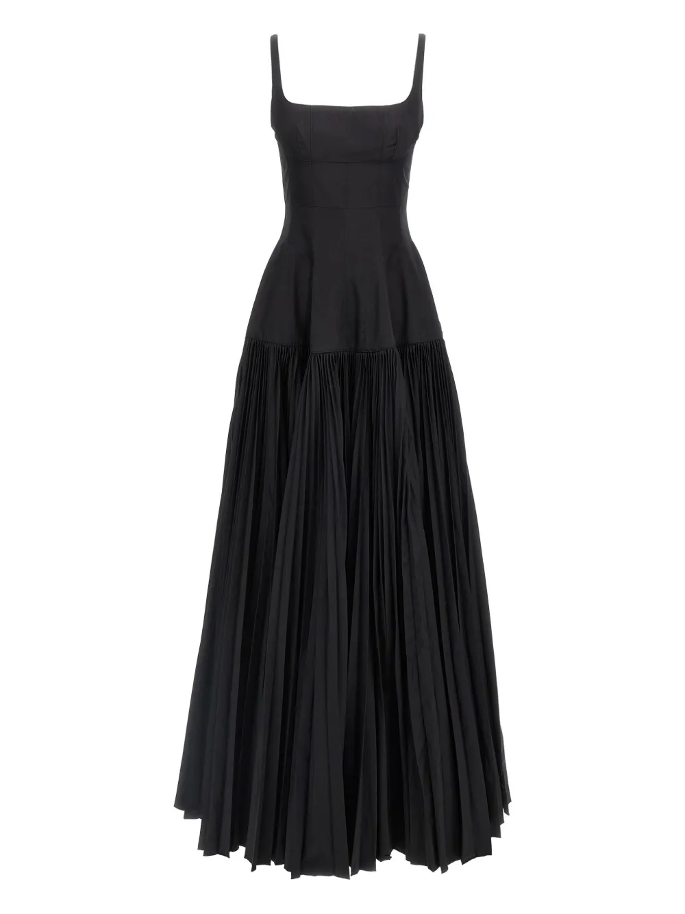 Giovanni Bedin pleated maxi dress - Nero