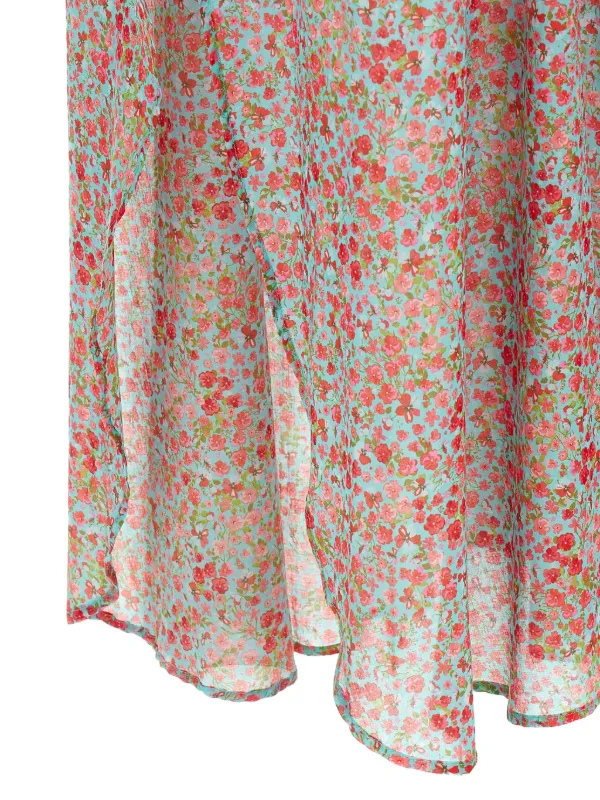ワンピース LE TWINS SS25 'Marta' dress (MARTA FIORIFUCSIA) LE TWINS Marta floral-print Maxi Dress | Blue | FARFETCH UZ