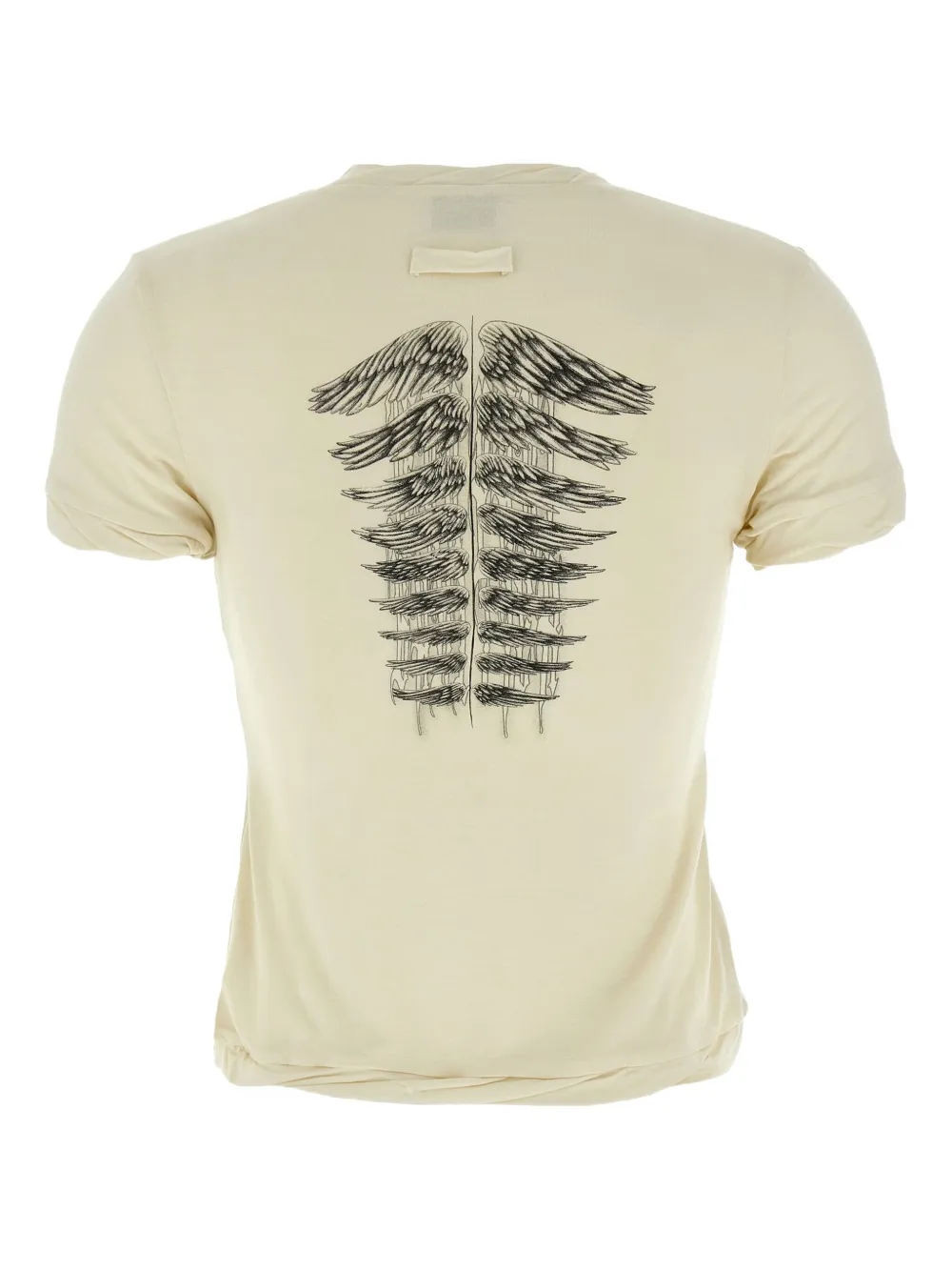 Jean Paul Gaultier Tattoo wings-print T-shirt Beige