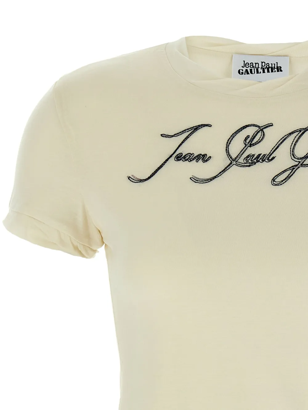 Jean Paul Gaultier Tattoo wings-print T-shirt Beige