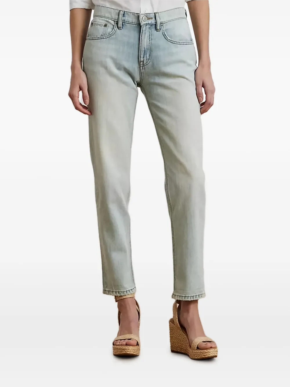 Lauren Ralph Lauren Jeans met verwassen-effect Blauw