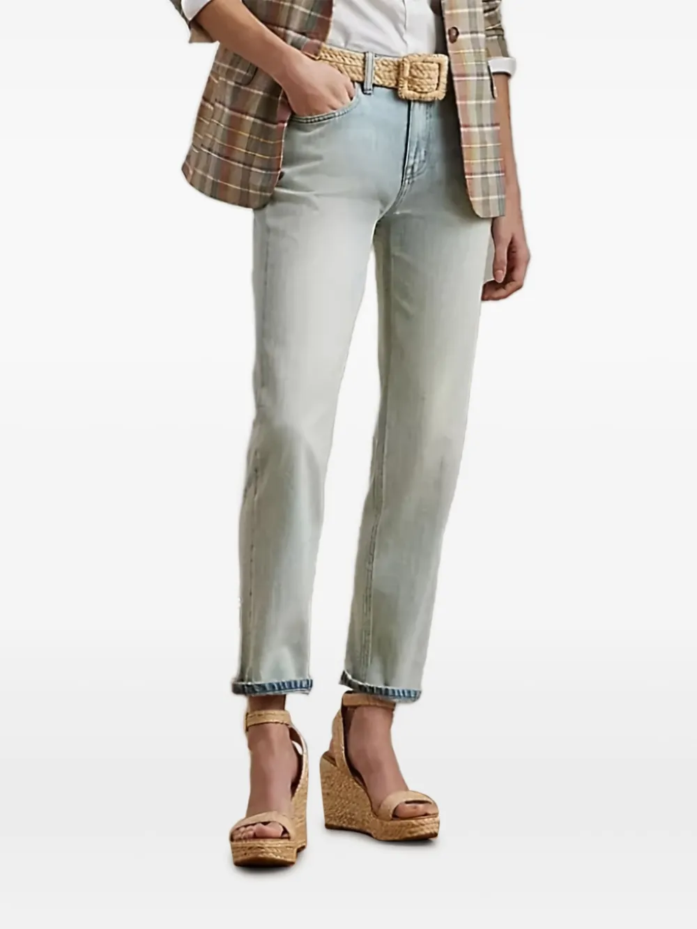 Lauren Ralph Lauren Jeans met verwassen-effect - Blauw