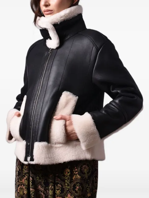 Poche Paris chamarra con pelo artificial