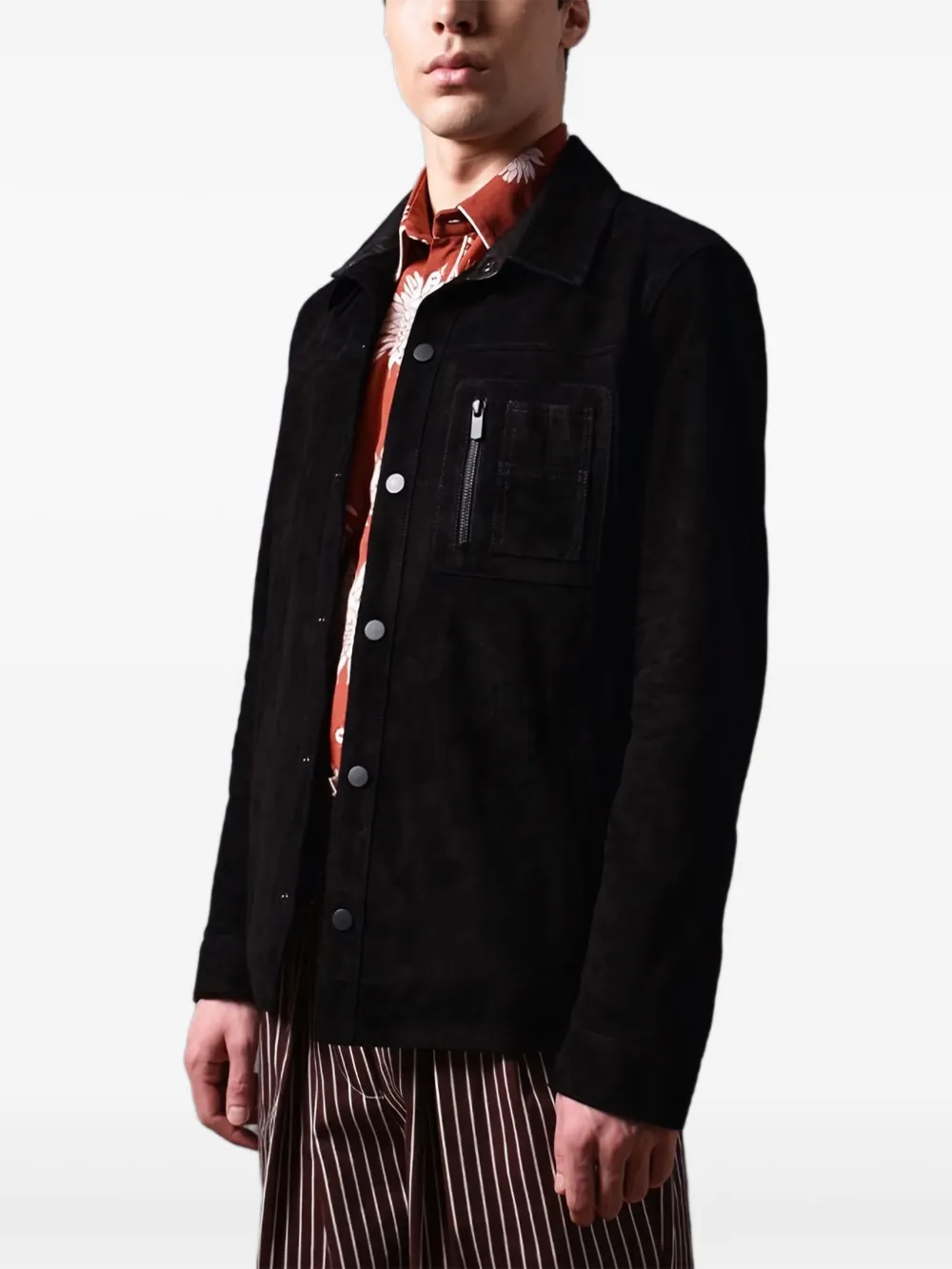 Poche Paris chamarra con botones | negro | Image 1