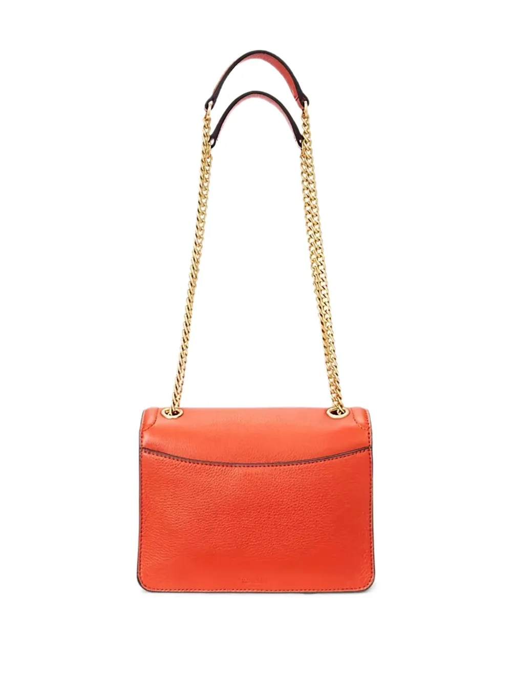 Lauren Ralph Lauren Bradley leren schoudertas Oranje