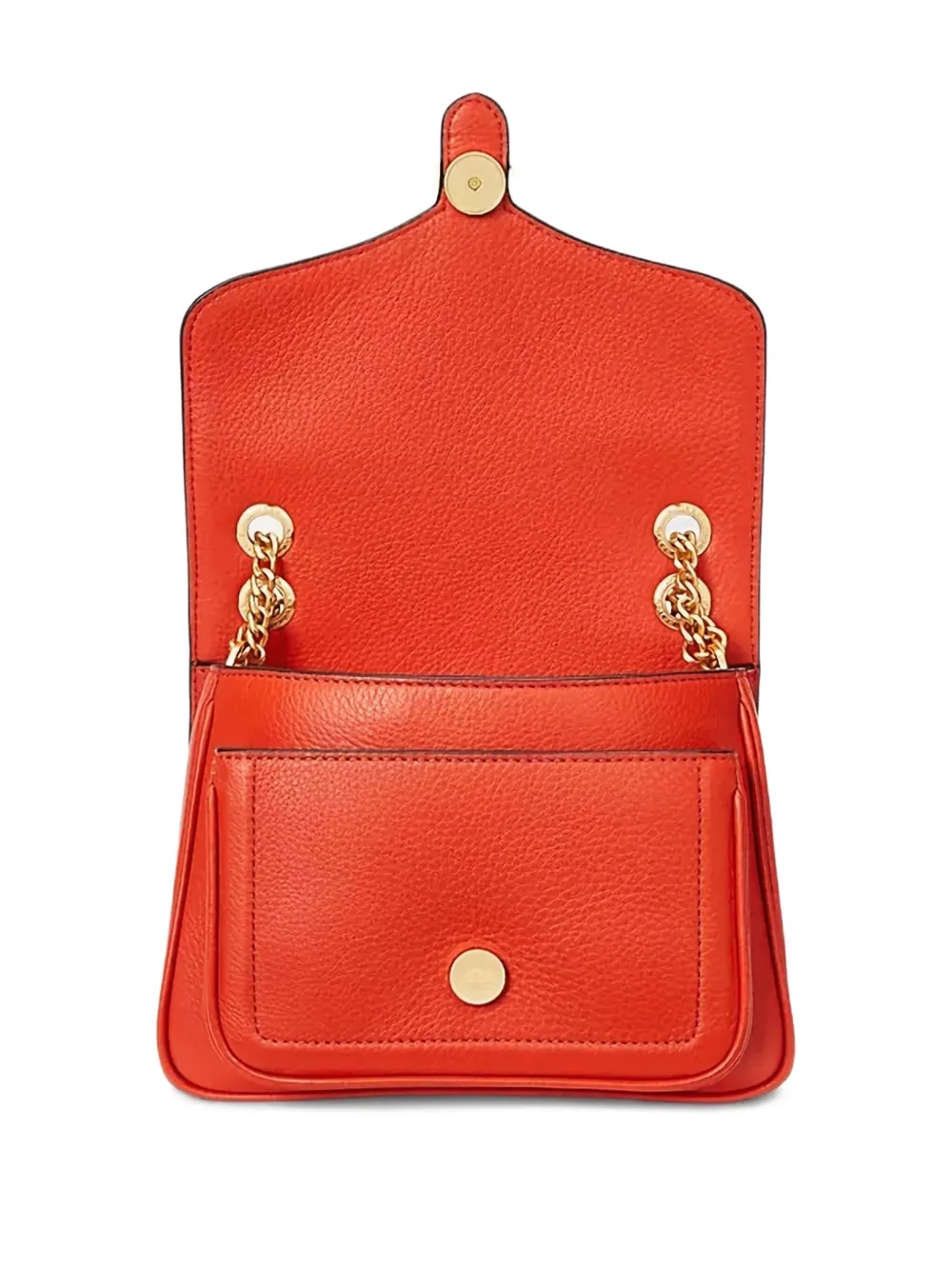 Lauren Ralph Lauren Bradley leren schoudertas Oranje