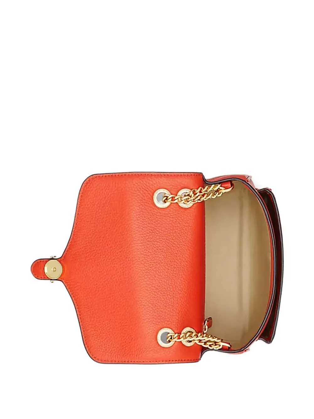 Lauren Ralph Lauren Bradley leren schoudertas Oranje