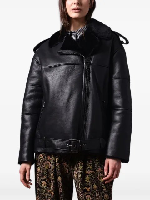 Poche Paris chamarra con pelo artificial