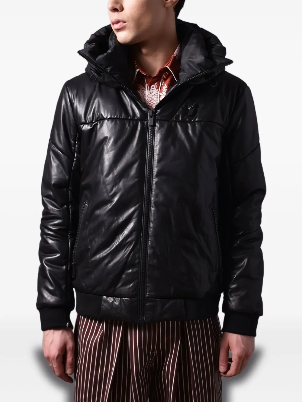 Poche Paris chamarra capitonada con capucha | negro | Image 1