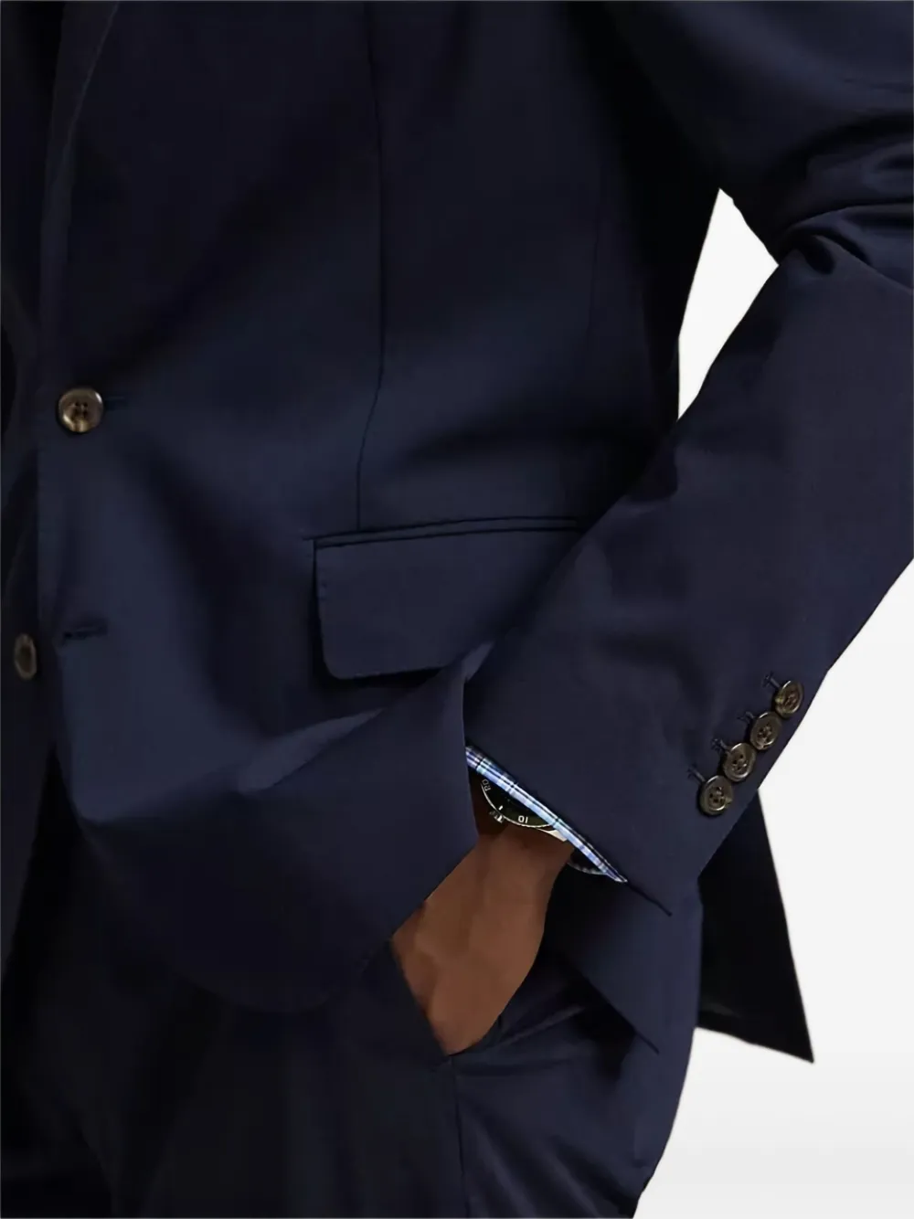 Polo Ralph Lauren Jas met enkele rij knopen Blauw