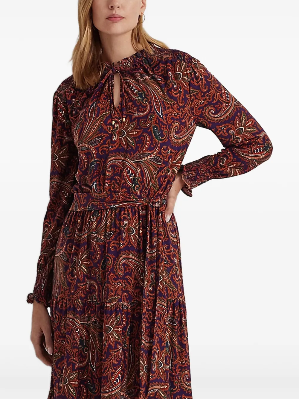 Lauren Ralph Lauren Midi-jurk met paisley-print Rood