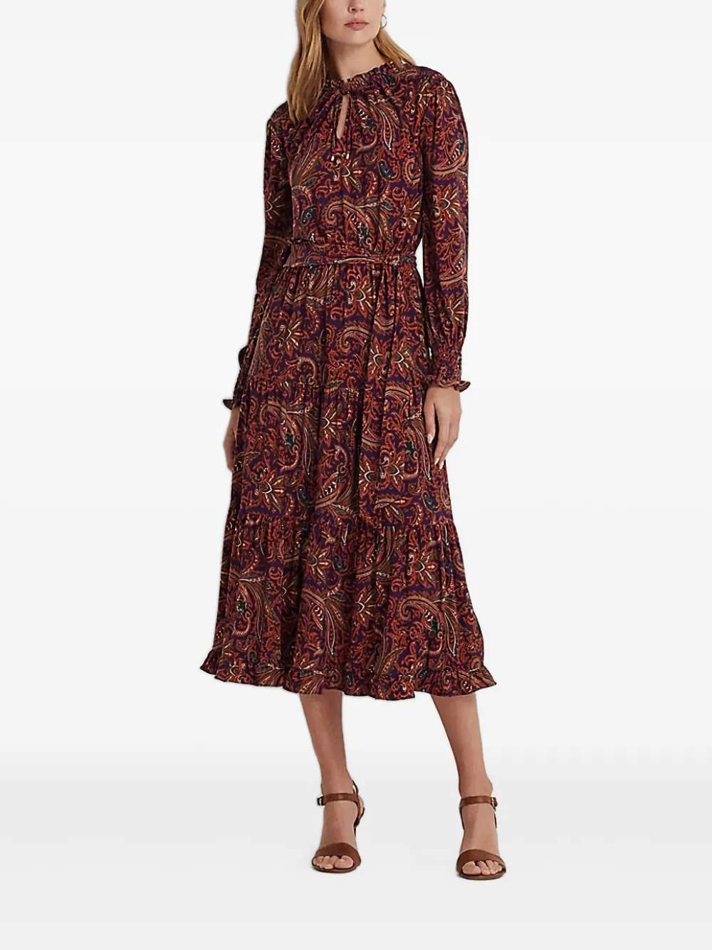Lauren Ralph Lauren Midi-jurk met paisley-print Rood