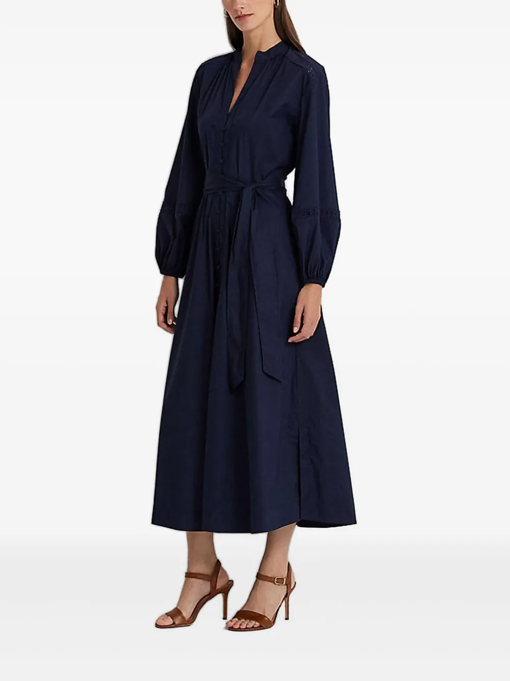 Lauren Ralph Lauren Button-up blousejurk - Blauw