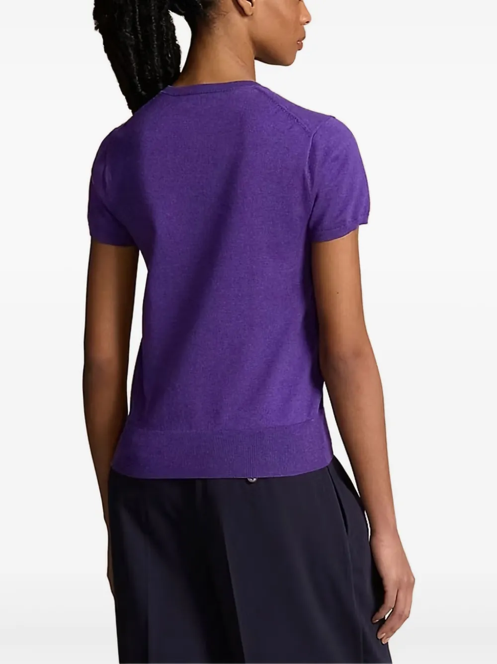 Polo Ralph Lauren Fijngebreid T-shirt Paars