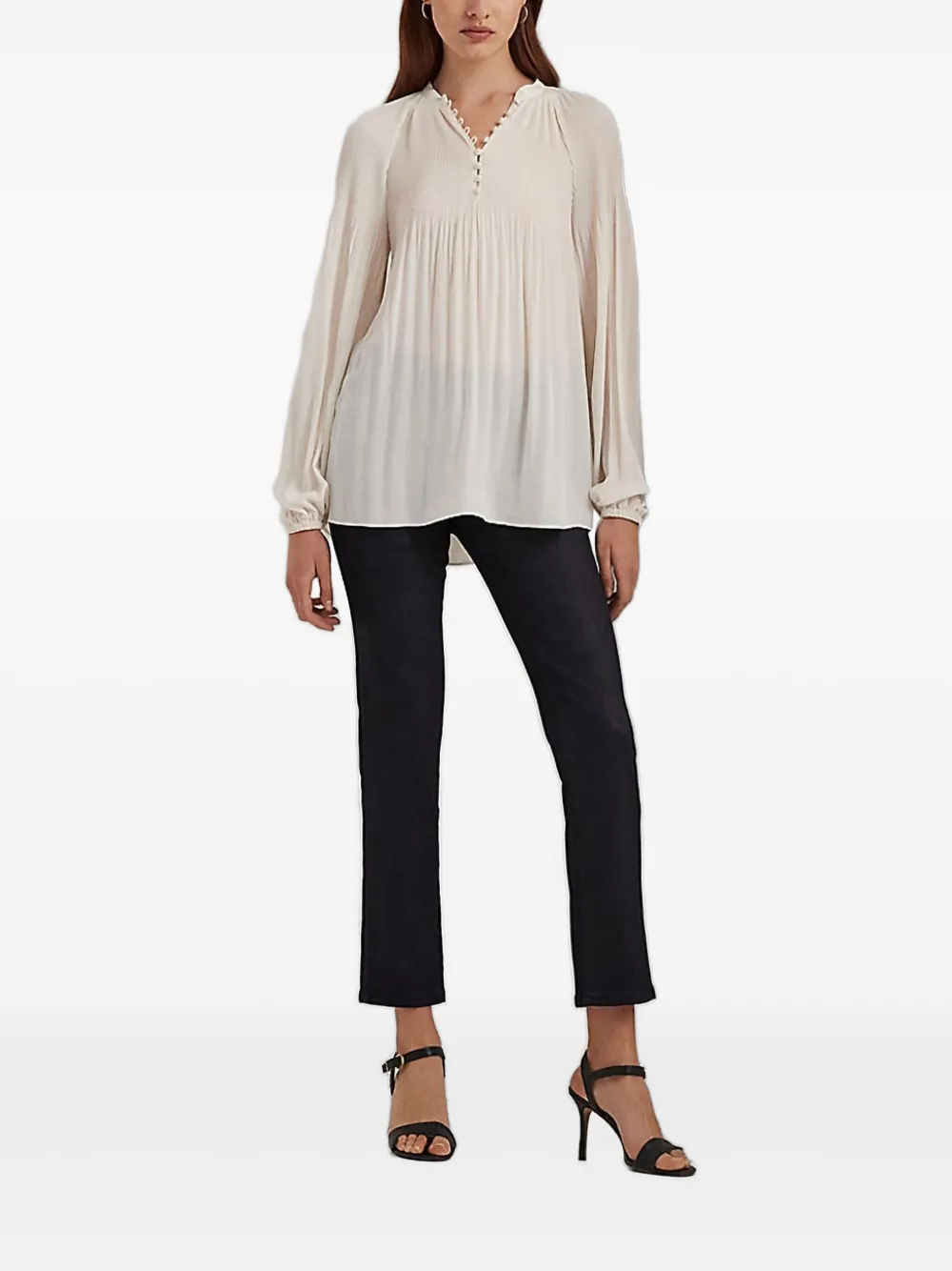 Lauren Ralph Lauren Geplooide blouse - Beige