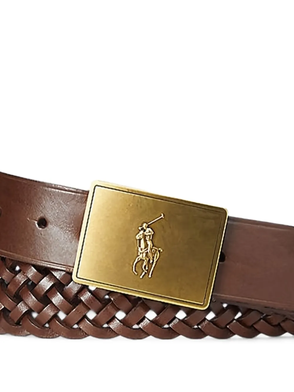Polo Ralph Lauren Gevlochten riem Bruin