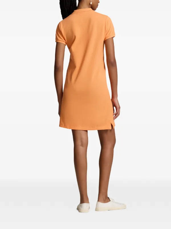 strapless open back dress CROCODILE LADIES POLO DRESS-Burnt Orange main image 1