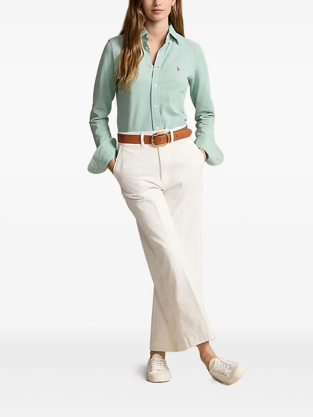 Polo Ralph Lauren Button-up blouse met lange mouwen - Groen