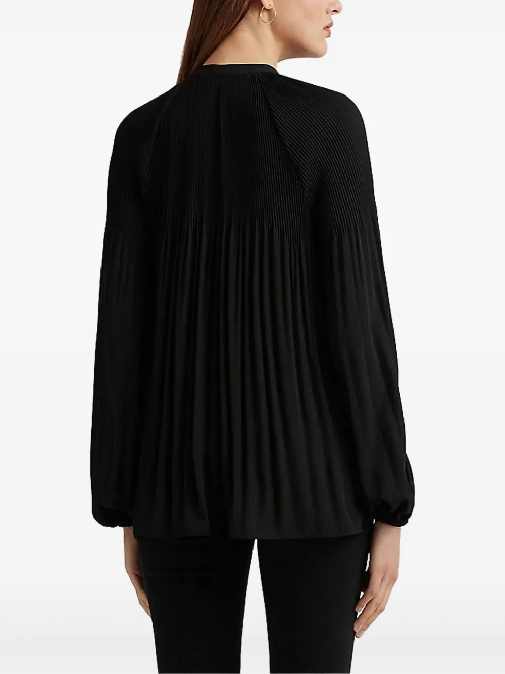 Lauren Ralph Lauren Geplooid shirt - Zwart