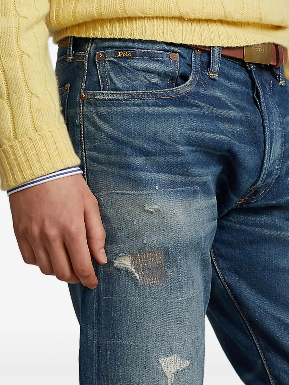 Polo Ralph Lauren Gerafelde jeans Blauw